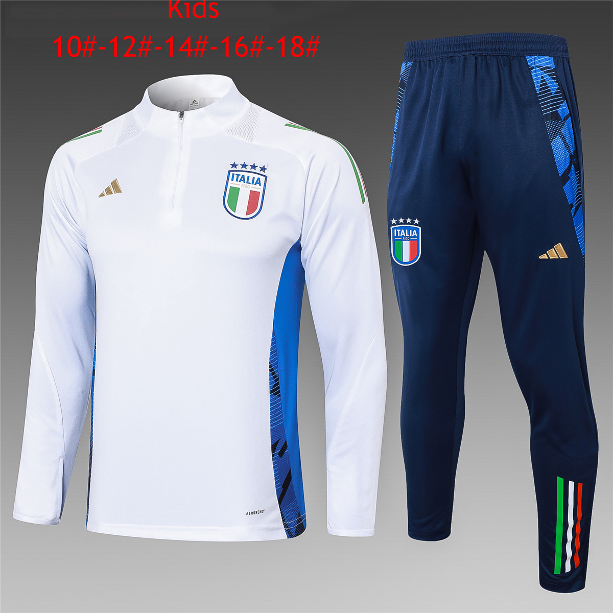 Ensemble d’entraînement pour enfants Italie Blanc 2024