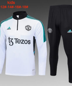 Ensemble d’entraînement pour enfants Manchester United Blanc 2023/24
