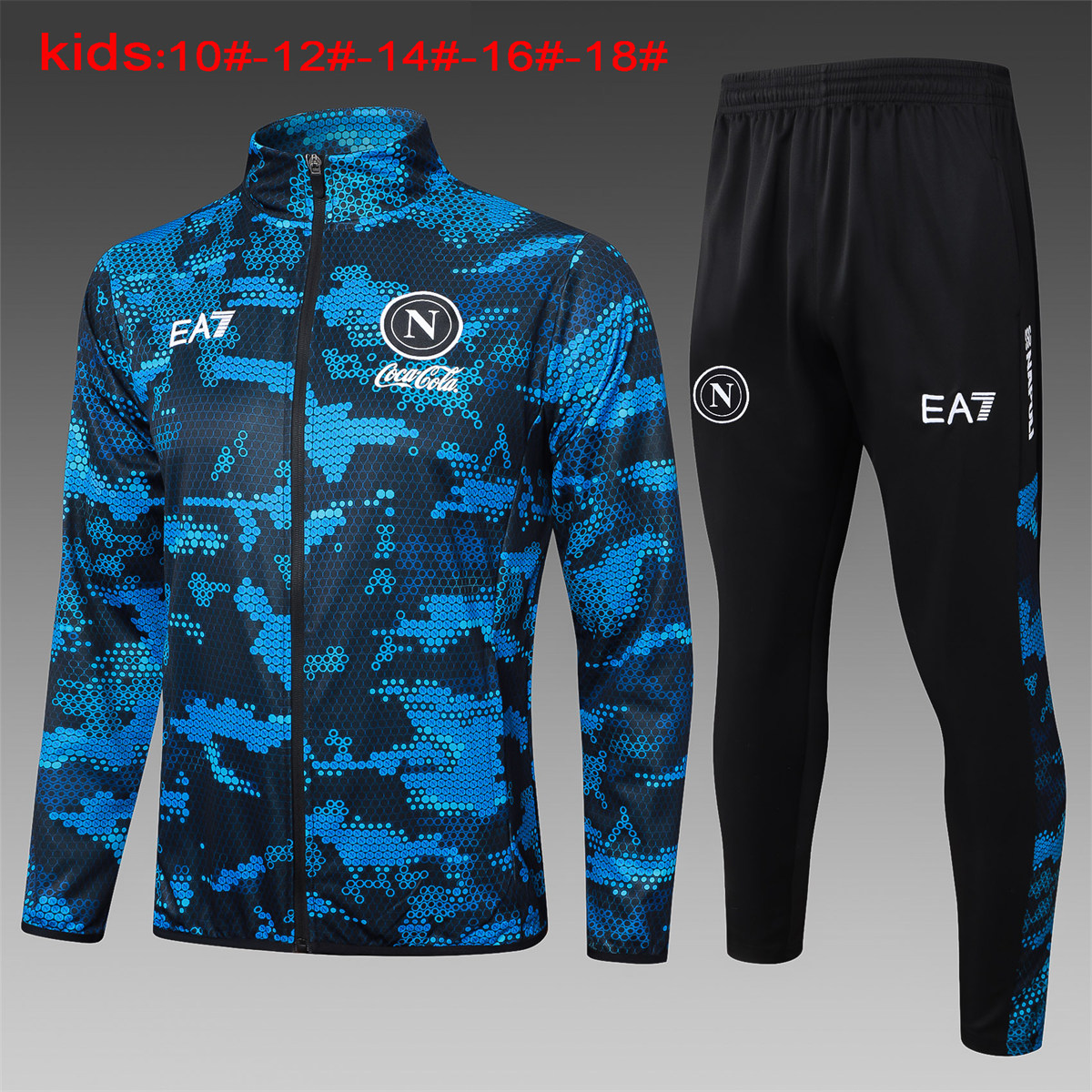 Ensemble d’entraînement pour enfants Napoli Veste + Pantalon Bleu 2024/25
