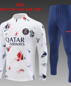 Ensemble d’entraînement pour enfants PSG blanc 2024/25