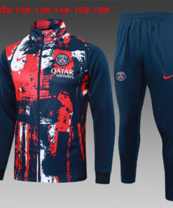 Ensemble d’entraînement pour enfants PSG Veste + Pantalon Royal – Rouge 2024/25