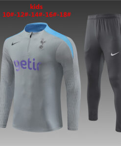 Ensemble d’entraînement pour enfants Tottenham Hotspur gris clair 2024/25