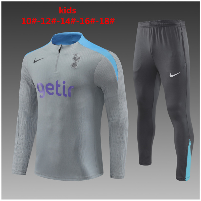 Ensemble d’entraînement pour enfants Tottenham Hotspur gris clair 2024/25