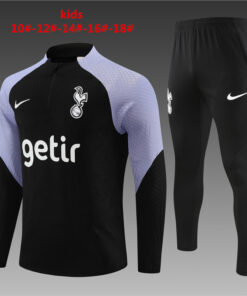 Ensemble d’entraînement pour enfants Tottenham Hotspur Noir 2023/24