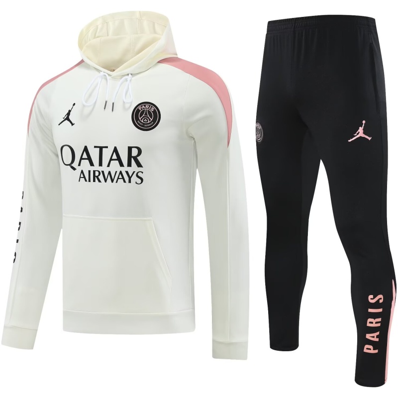 Ensemble d’entraînement PSG Sweat à Capuche + Pantalon Crème 2024/25