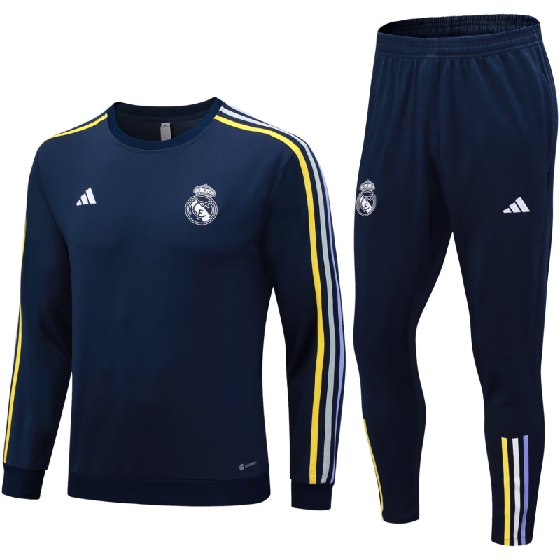Ensemble d’entraînement Real Madrid Col Ras-du-cou Salvia Bleu 2023/24