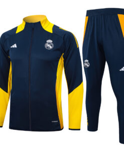 Ensemble d’entraînement Real Madrid Veste + Pantalon Royal – Jaune 2024/25