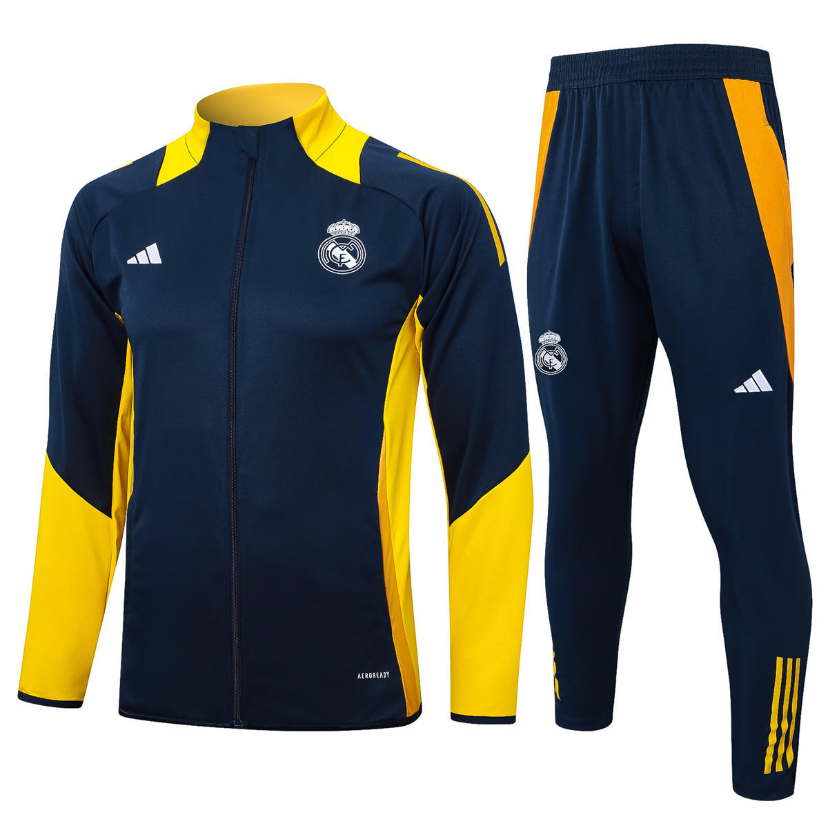 Ensemble d’entraînement Real Madrid Veste + Pantalon Royal – Jaune 2024/25