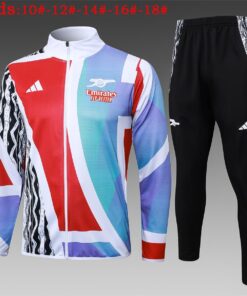 Ensemble d’entraînement tri-couleur Arsenal pour enfants 2024/25 (veste + pantalon)