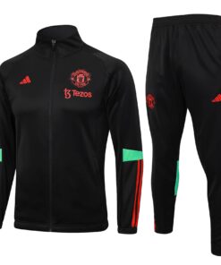 Ensemble d’entraînement Veste + Pantalon Manchester United Noir 2023/24