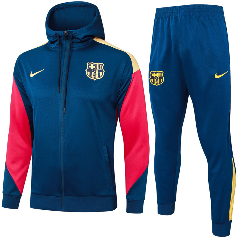 Ensemble de survêtement Barcelone : Veste à Capuche + Pantalon Royal 2024/25