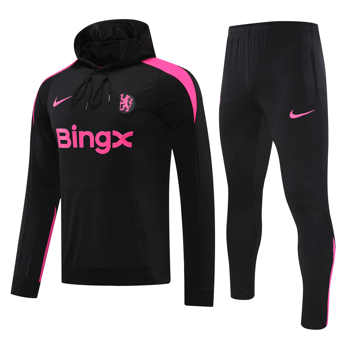 Ensemble de Survêtement Chelsea Hoodie Sweatshirt + Pantalon Noir 2024/25