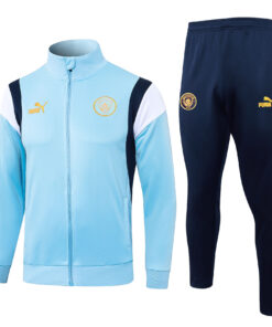 Ensemble de survêtement d’entraînement Manchester City Veste + Pantalon Bleu 2023/24