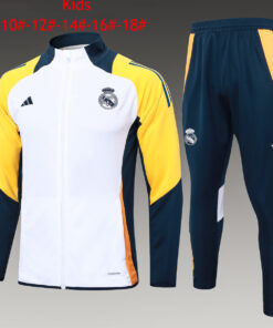 Ensemble de survêtement enfant Real Madrid Veste + Pantalon Blanc 2024/25
