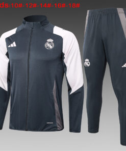 Ensemble de survêtement enfant Real Madrid Veste + Pantalon Gris 2024/25