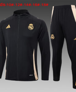 Ensemble de survêtement Enfants Real Madrid Veste + Pantalon Noir 2024/25