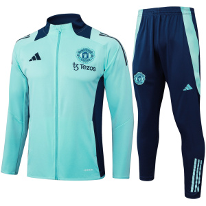 Ensemble de Survêtement Manchester United Veste + Pantalon Vert Clair 2024/25