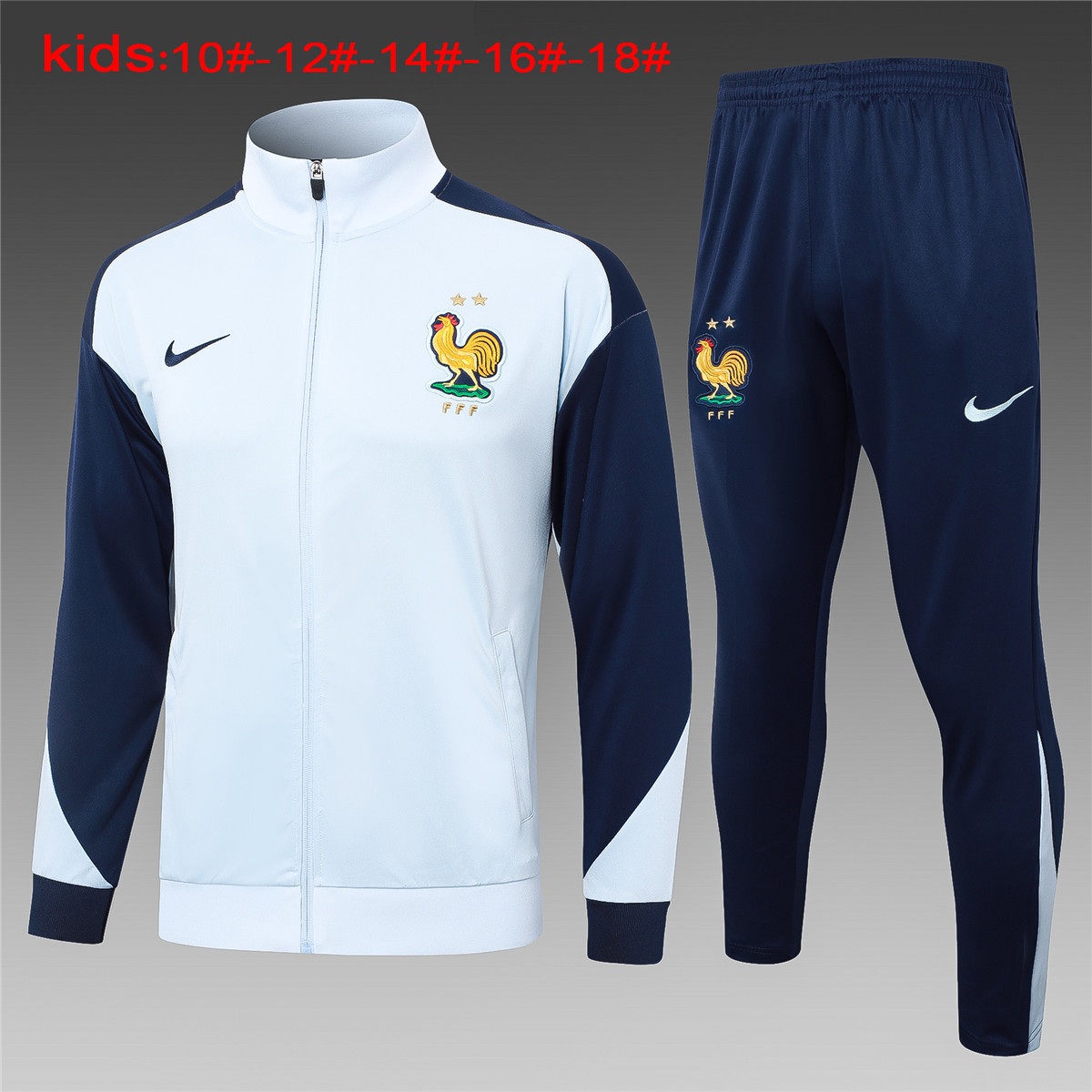 Ensemble de survêtement pour enfants France, veste + pantalon, bleu clair 2024