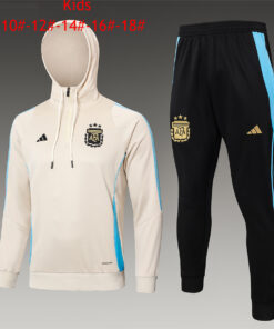 Ensemble Enfant Sweat à Capuche Argentine + Pantalon Crème 2024