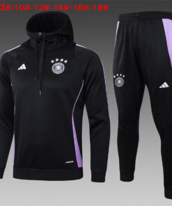 Ensemble Enfant Veste à Capuche Sweat-shirt + Pantalon Noir 2024 Allemagne