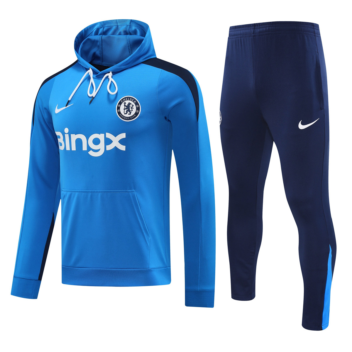 Ensemble Survêtement d’Entraînement Chelsea Hoodie Sweatshirt + Pantalon Bleu 2024/25