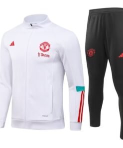 Ensemble Veste + Pantalon d’Entraînement Manchester United Blanc 2023/24