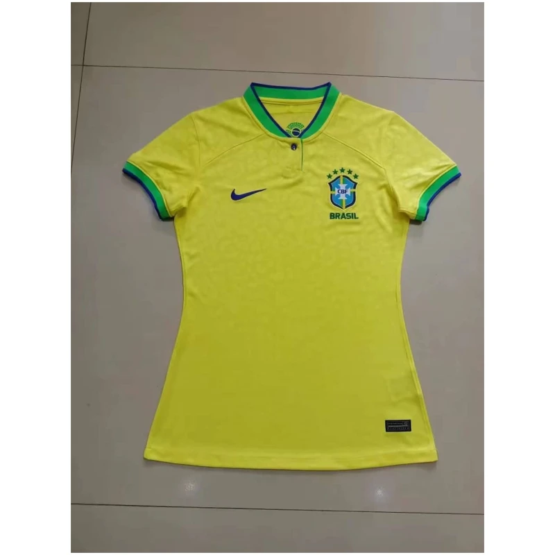 Maillot Domicile Femme Brésil Coupe du Monde de la FIFA Qatar 2022