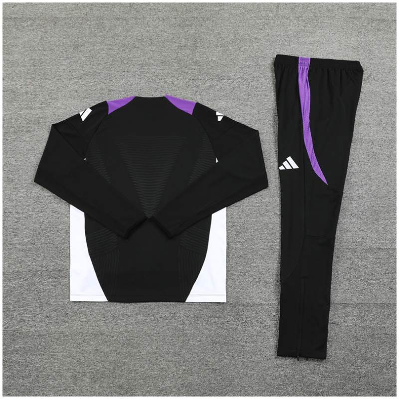 Ensemble d’entraînement pour enfants Real Madrid Noir – Violet 2024/25