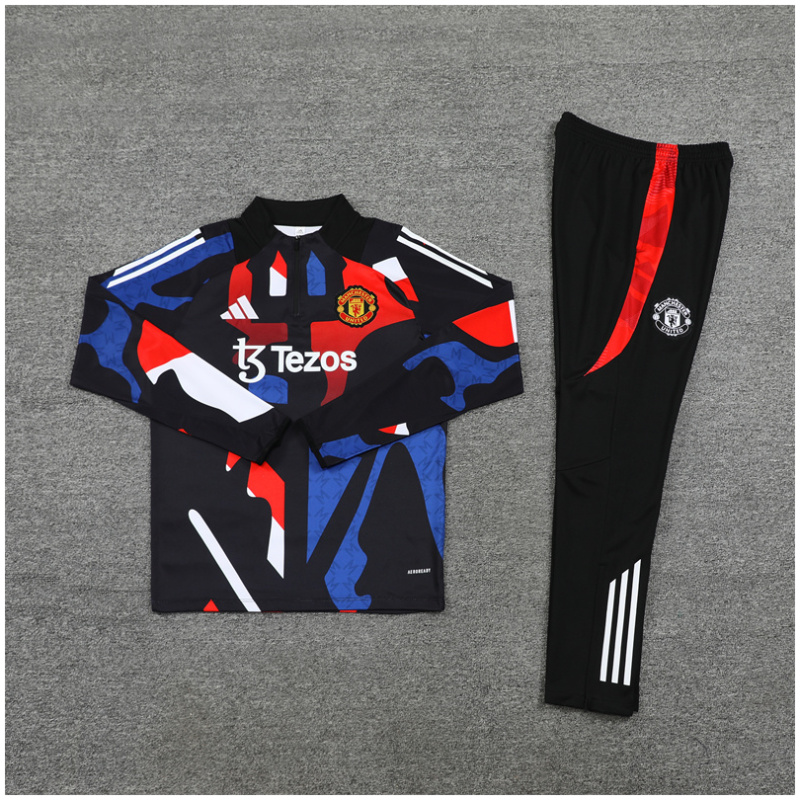 Ensemble d’entraînement camouflage noir Manchester United pour enfants 2024/25