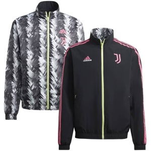 Veste Juventus Windrunner à capuche et fermeture éclair réversible avec logo de l’équipe sur le terrain 2023/24