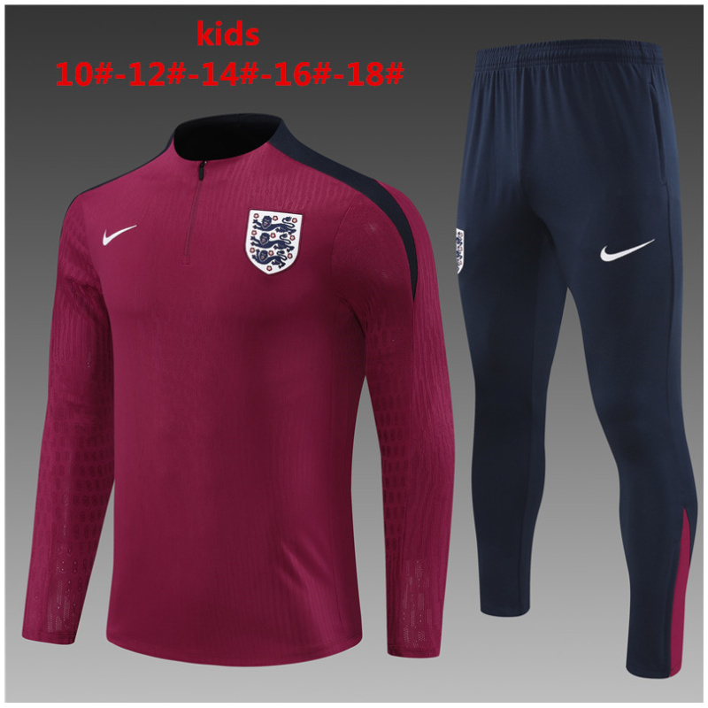 Ensemble d’entraînement pour enfants Angleterre bordeaux 2024