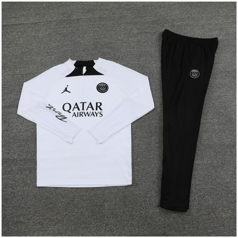 Ensemble d’entraînement enfant PSG x Jordan blanc 2023/24