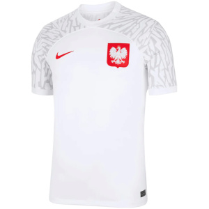 Maillot domicile de la Pologne pour la Coupe du Monde de la FIFA Qatar 2022.