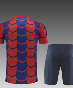 Ensemble d’entraînement court pour enfants Barcelone Rouge – Bleu 2024/25