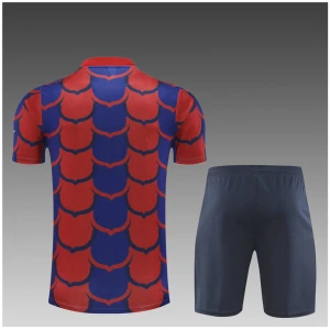 Ensemble d’entraînement court pour enfants Barcelone Rouge – Bleu 2024/25