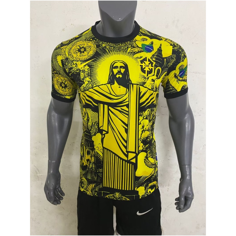 Maillot édition spéciale Brésil Jesus Jaune 2024