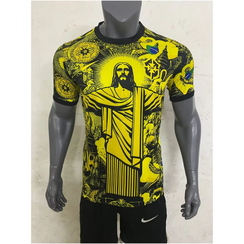 Maillot édition spéciale Brésil Jesus Jaune 2024