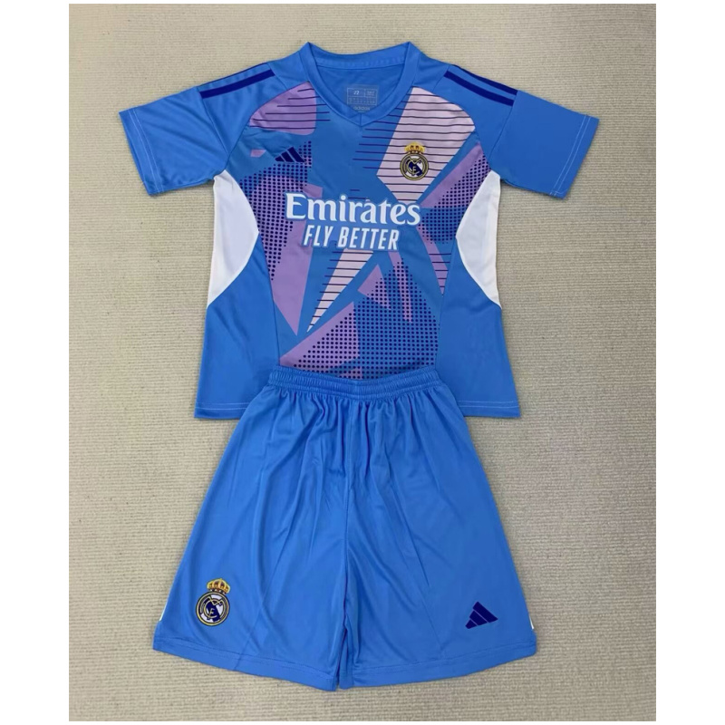 Maillot de Gardien Enfant Real Madrid Bleu 2024/25