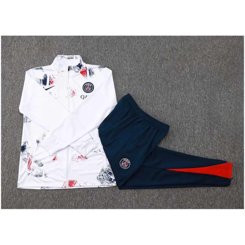 Ensemble de survêtement enfants PSG veste + pantalon blanc 2024/25