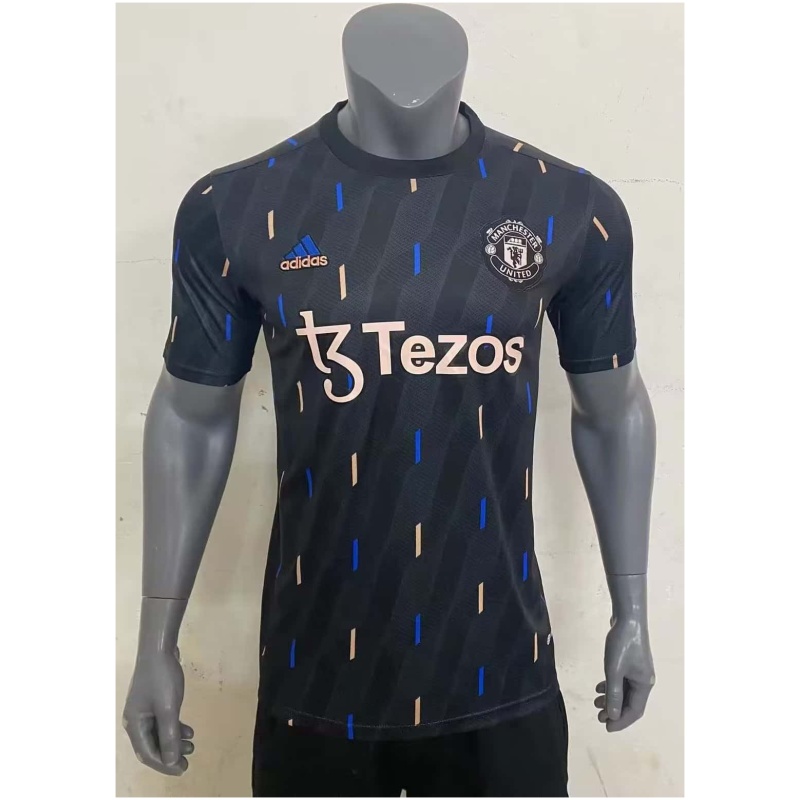 Maillot d’entraînement court pré-joueur Manchester United Noir 2023/24