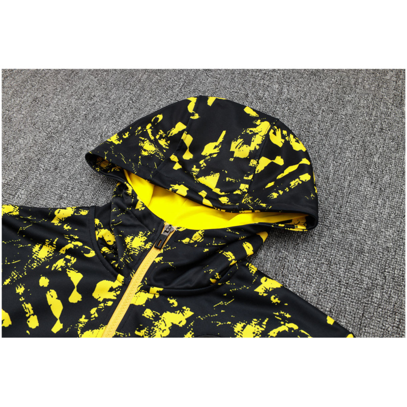 Survêtement d’entraînement Borussia Dortmund 2023/24 : Sweat à capuche + Pantalon Noir