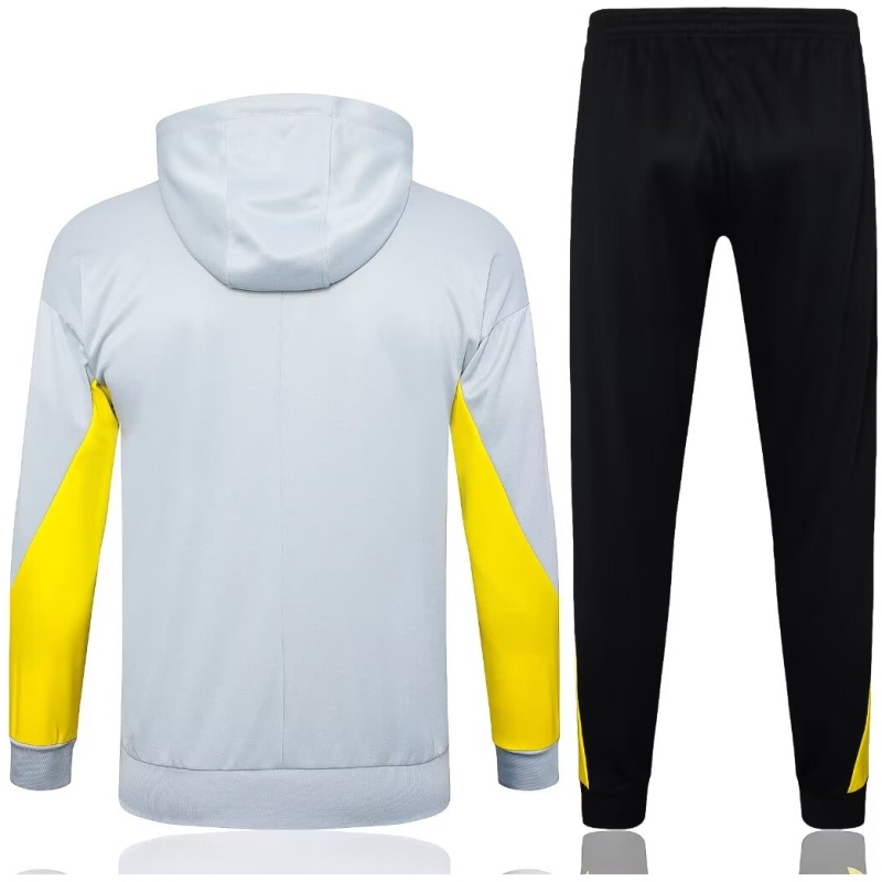 Survêtement d’entraînement Liverpool avec veste à capuche + pantalon gris clair 2024/25