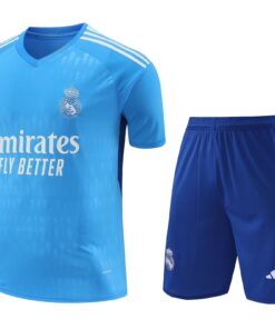 Gardien de but du Real Madrid, tenue bleue 2023/24