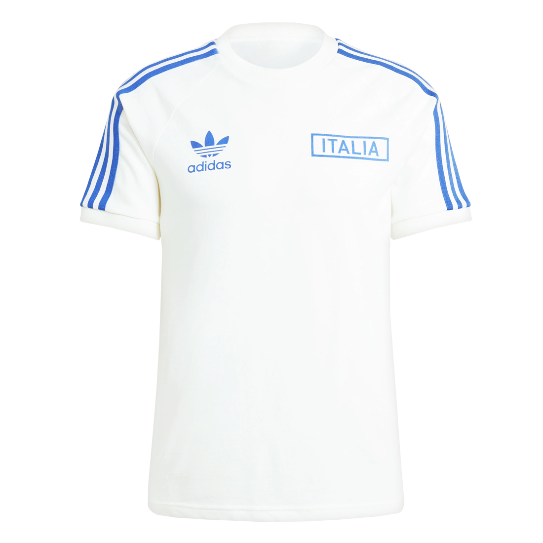 Maillot adidas Originals Italie 3 Bandes Pur Coton Blanc 2024 – joueur