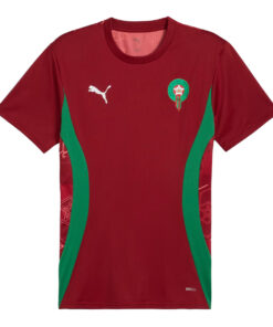 Maillot d’échauffement Maroc 2025 couleur Bourgogne