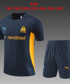 Maillot d’entraînement court Olympique de Marseille enfants bleu roi 2024/25