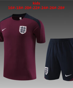 Maillot d’entraînement court pour enfants Angleterre Bourgogne 2024