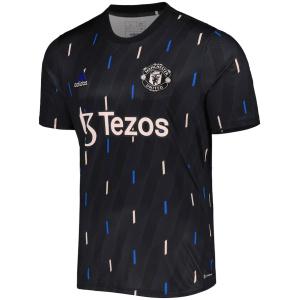 Maillot d'entraînement court pré-joueur Manchester United Noir 2023/24