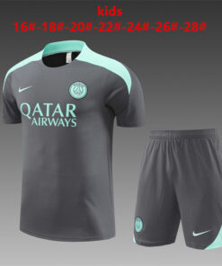 Maillot d’entraînement court PSG pour enfants gris 2024/25