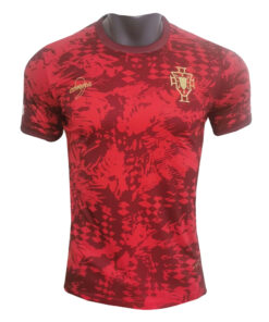 Maillot d'entraînement court rouge du Portugal avant-joueur 2024